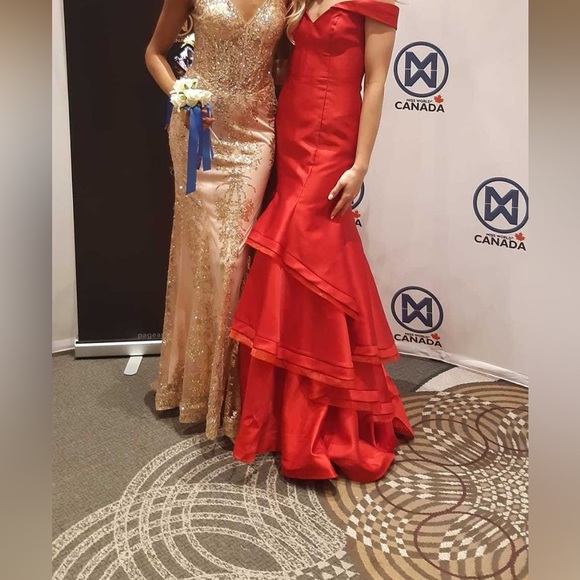 Stunning red Laura pageant gown. - Picture 2 of 2